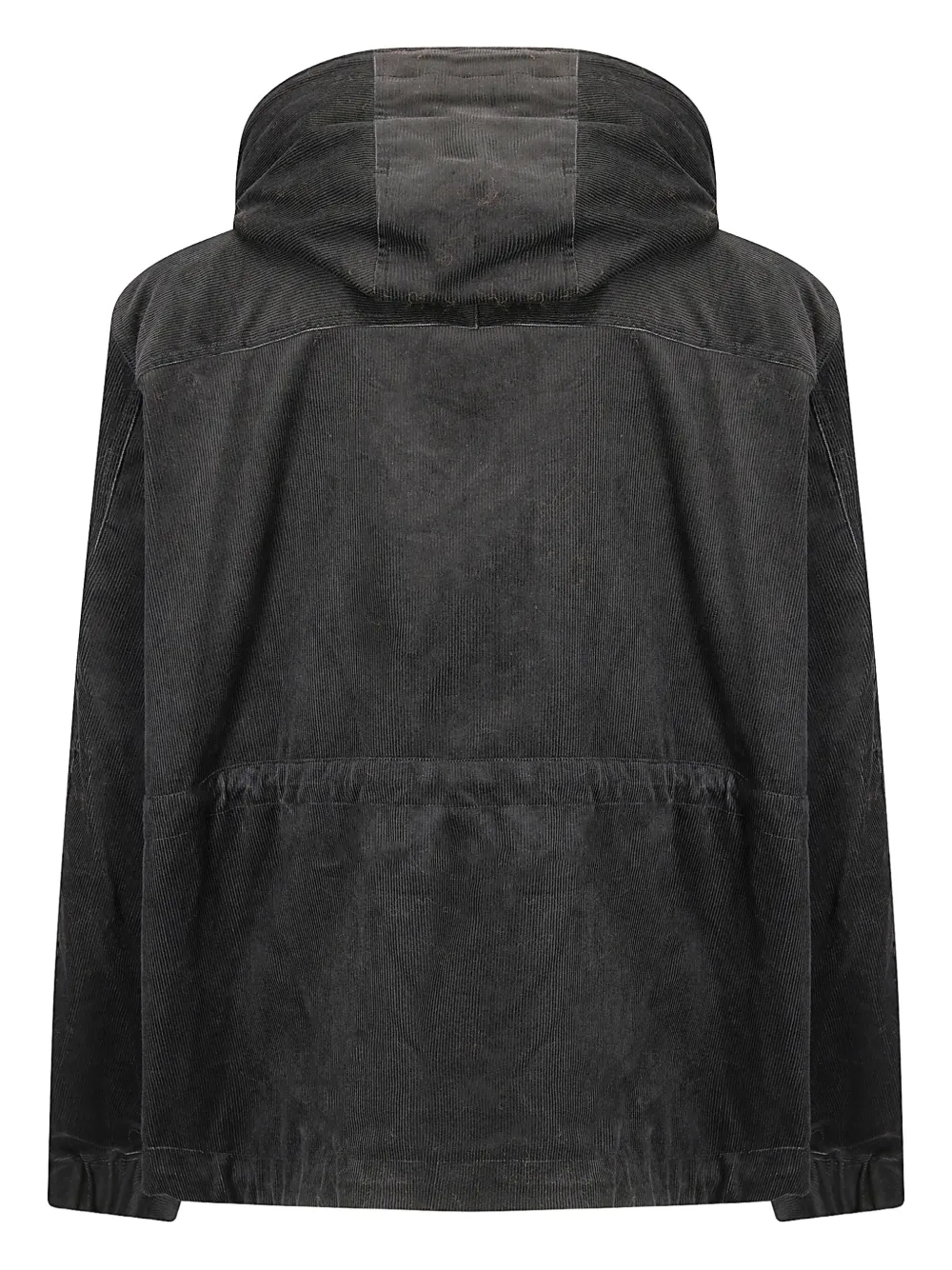 sacai Ribfluwelen overhemd met capuchon Zwart