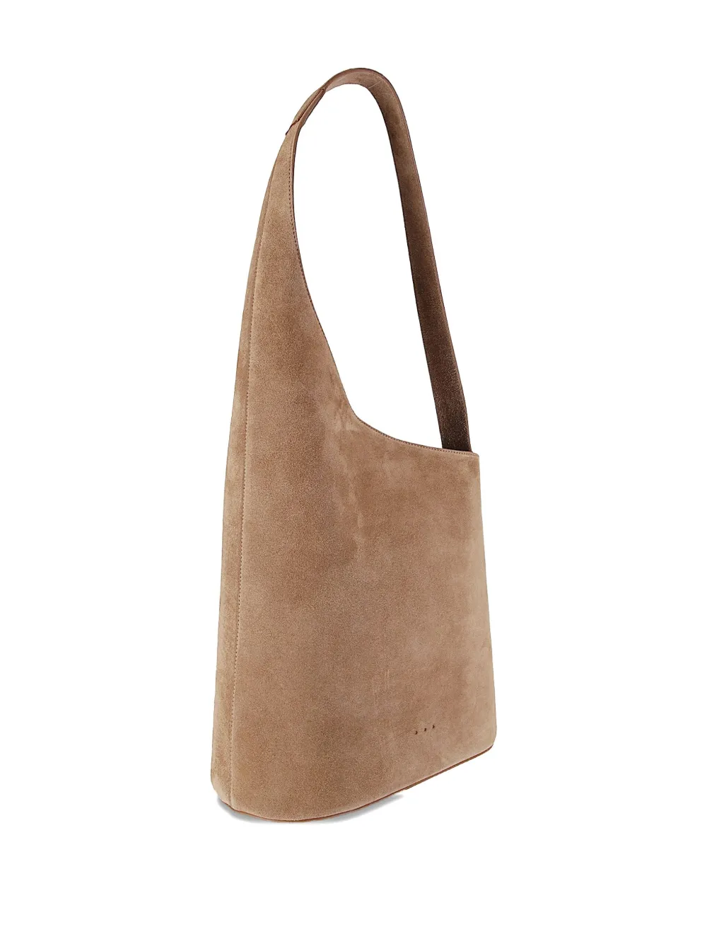 Aesther Ekme Lune suede curved tote bag - Beige