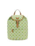 Prada geometric-print drawstring backpack - Green