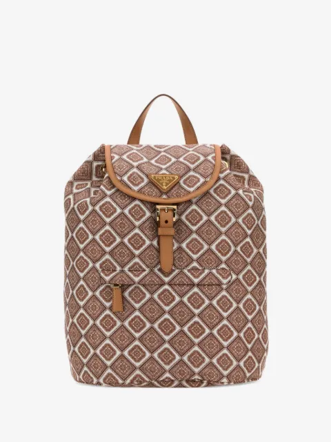 Prada mochila con motivo geométrico
