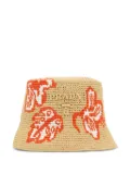 Prada crochet bucket hat - Neutrals