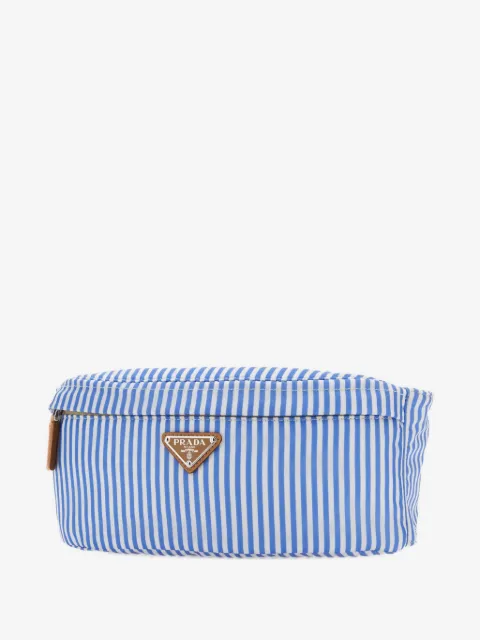Prada striped-pattern belt bag