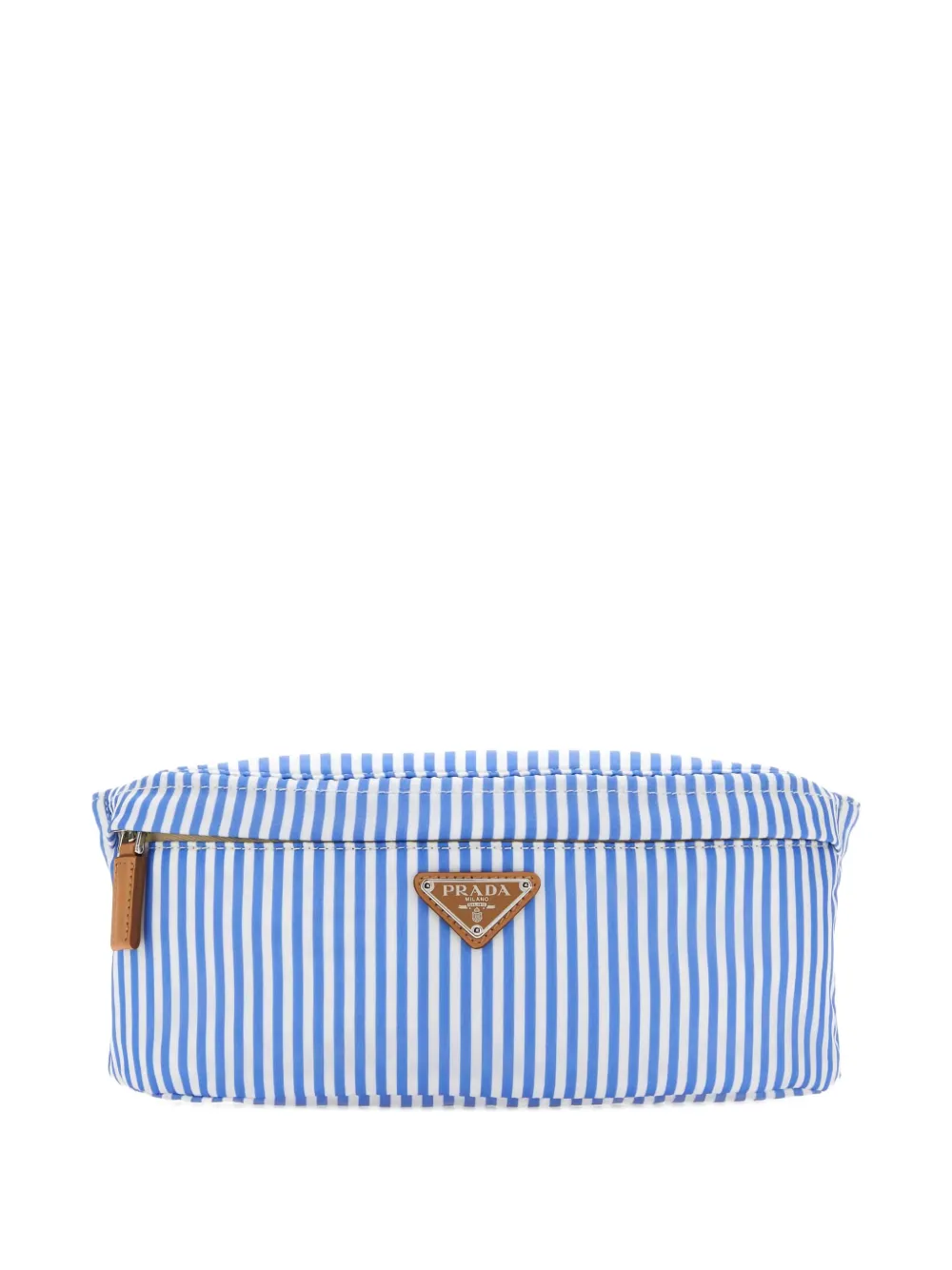 Prada striped-pattern belt bag Blauw
