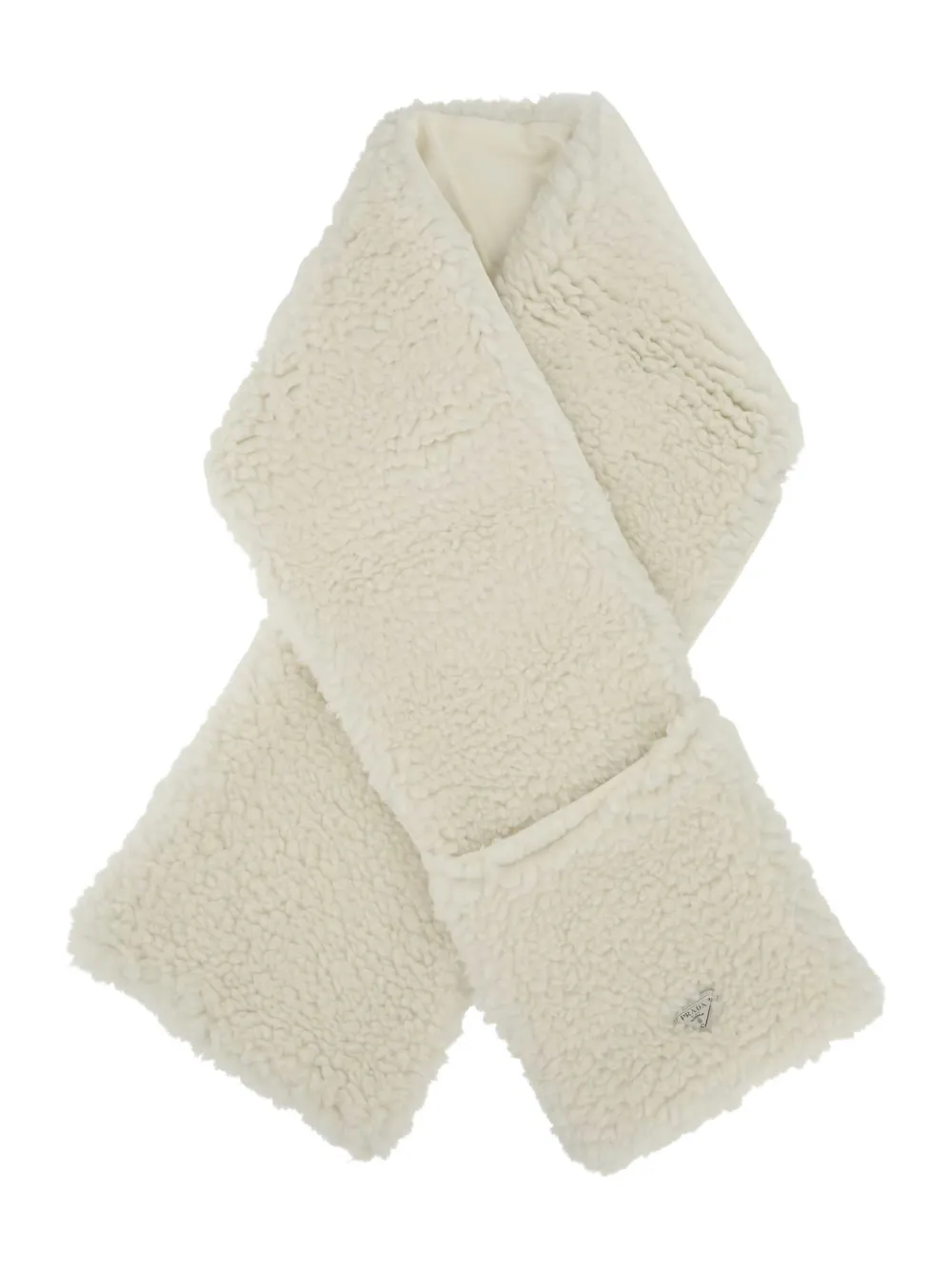 teddy logo-plaque scarf