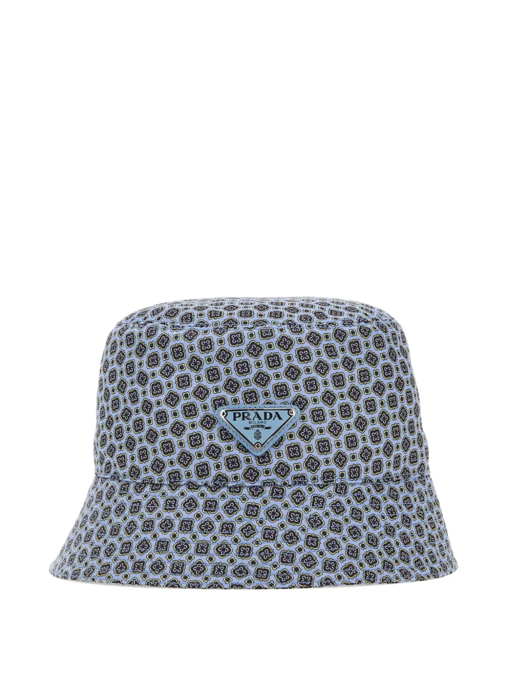 Prada Printed Bucket Hat In Blue
