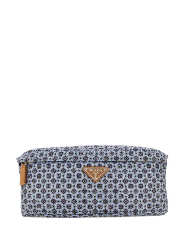 Prada Printed-pattern Belt Bag in Blue