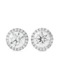 LB Exclusive 14K white gold Halo diamond earrings - Silver
