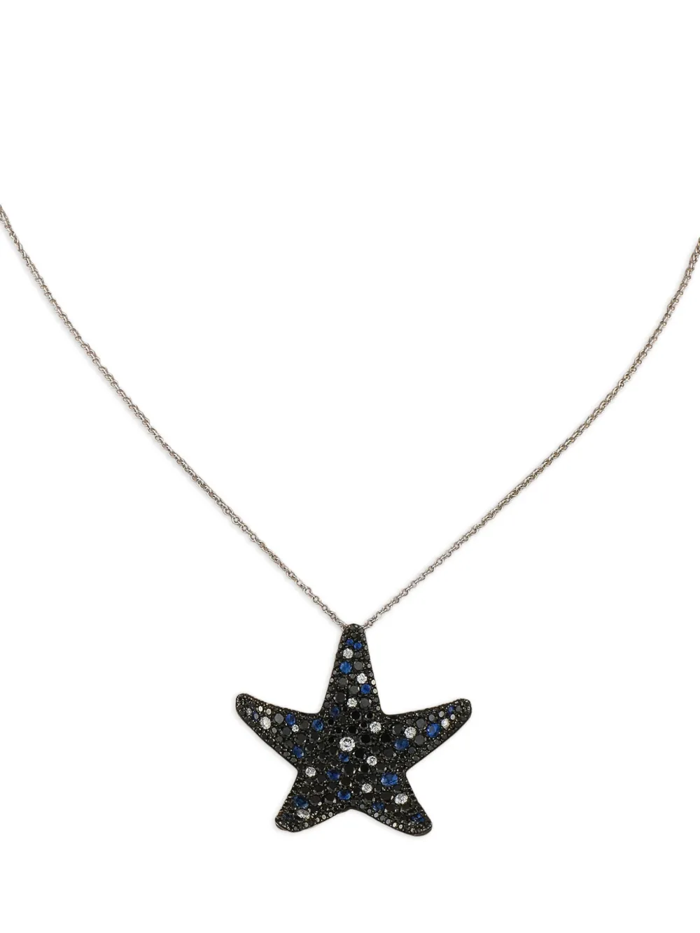 Pre-owned Pasquale Bruni 18kt White Gold Star Sapphire Necklace In Silver