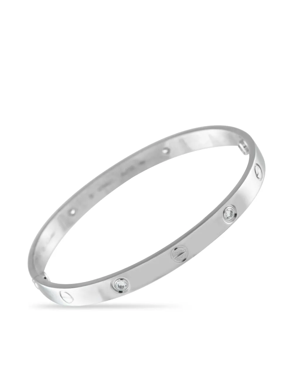 Cartier Love ダイヤモンド ブレスレット 18Kホワイトゴールド - シルバートーン Cartier Love ダイヤモンド ブレスレット 18Kホワイトゴールド - シルバートーン
