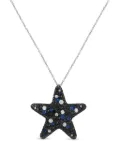 Pasquale Bruni 18K white gold diamond and sapphire necklace - Silver