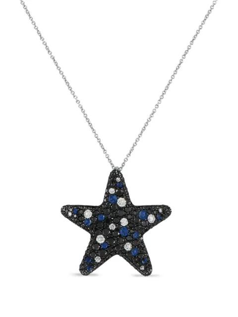 Pasquale Bruni 18K white gold diamond and sapphire necklace