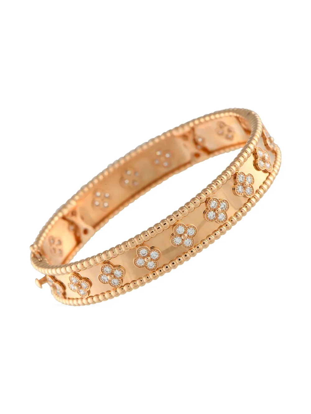 Van Cleef & Arpels 18K rose gold Clovers diamond bracelet | Pink | Image 1