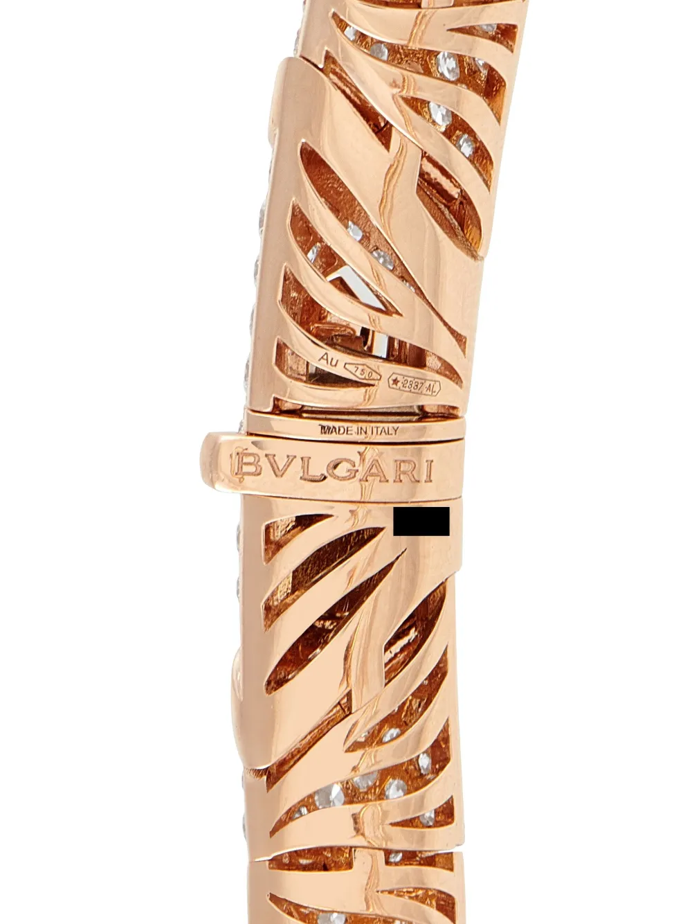 Bvlgari Pre-Owned 18K rose gold Serpenti diamond emerald snake necklace | Image 2