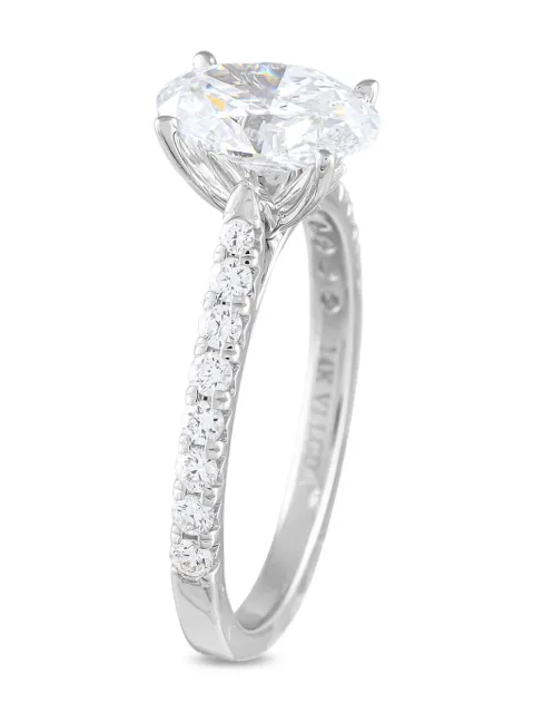 LB Exclusive anillo en oro blanco de 14kt con diamante