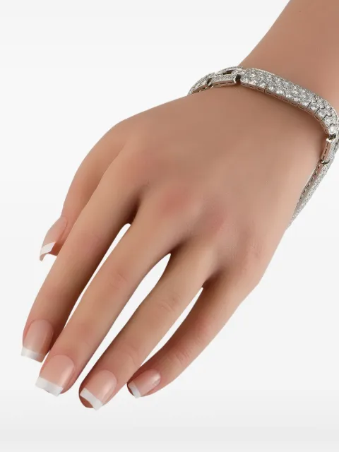 Tiffany & Co. 플래티넘 다이아몬드 파베 브레이슬릿