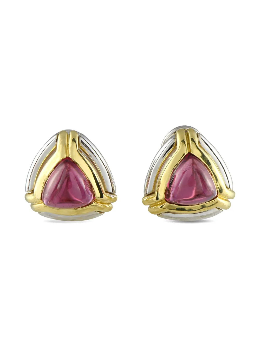HStern 18K yellow gold Tourmaline triangular earrings | Image 2