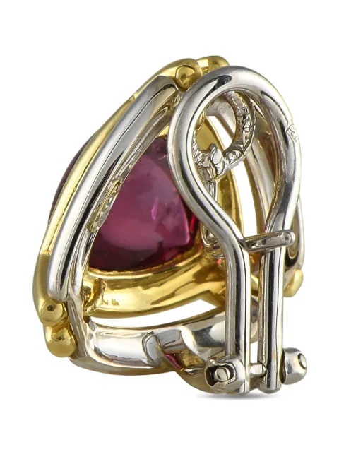 HStern 18K yellow gold Tourmaline triangular earrings