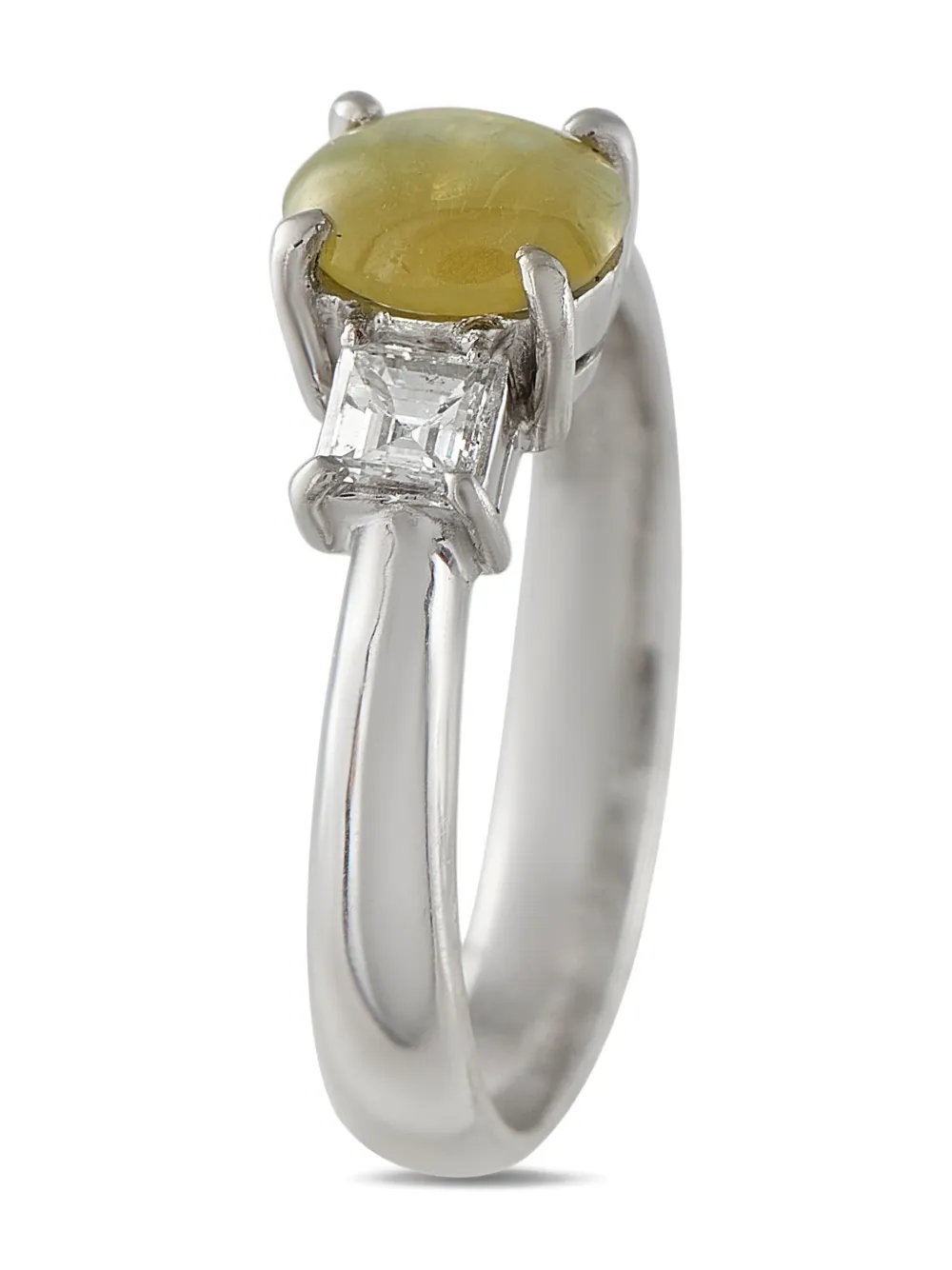 LB Exclusive platinum chrysoberyl and diamond ring | Image 2