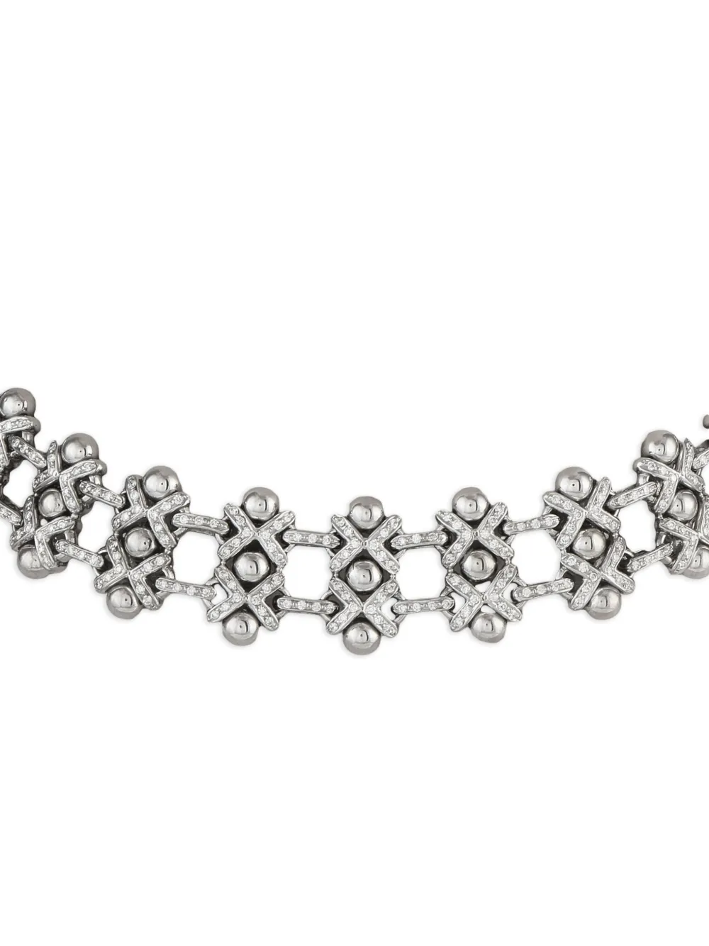 Roberto Coin Pre-Owned 18K white gold diamond basketweave necklace | Image 2