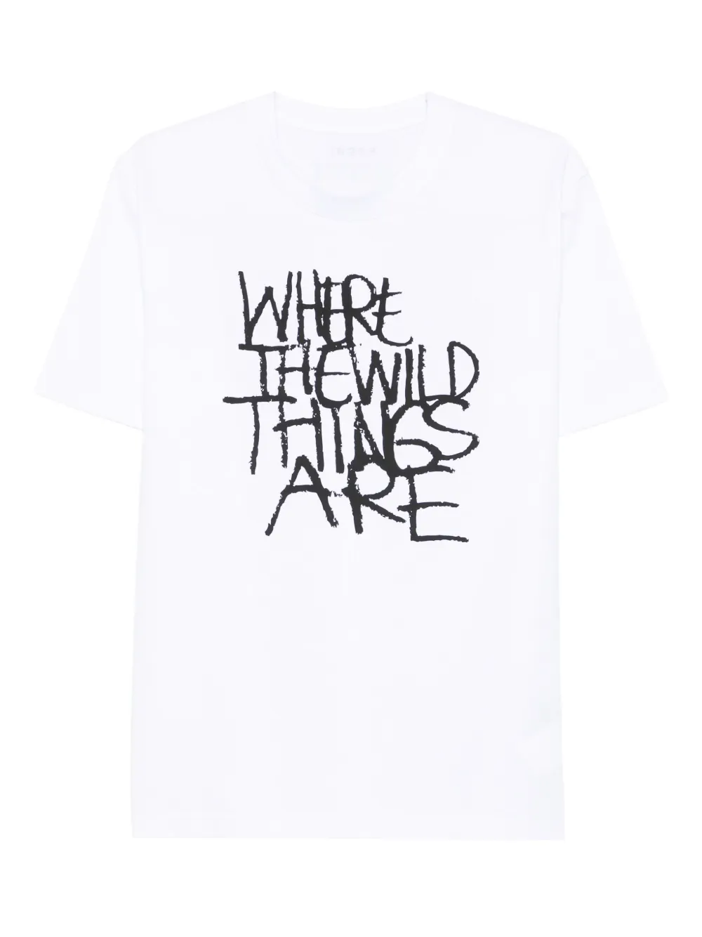 Sacai T-shirt met graffiti-print Wit