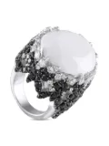 Pasquale Bruni 18K white gold diamond and agate ring - Silver