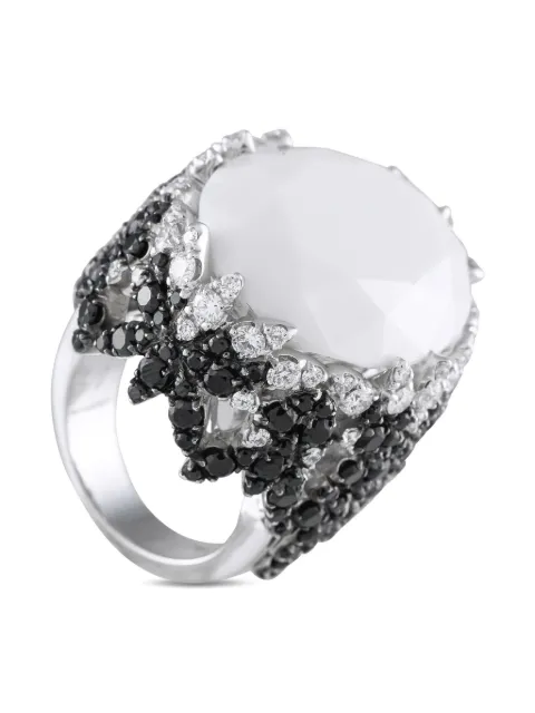 Pasquale Bruni 18kt Weißgoldring mit Diamanten und Achat