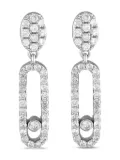 LB Exclusive 14K white gold Paperclip diamond earrings - Silver