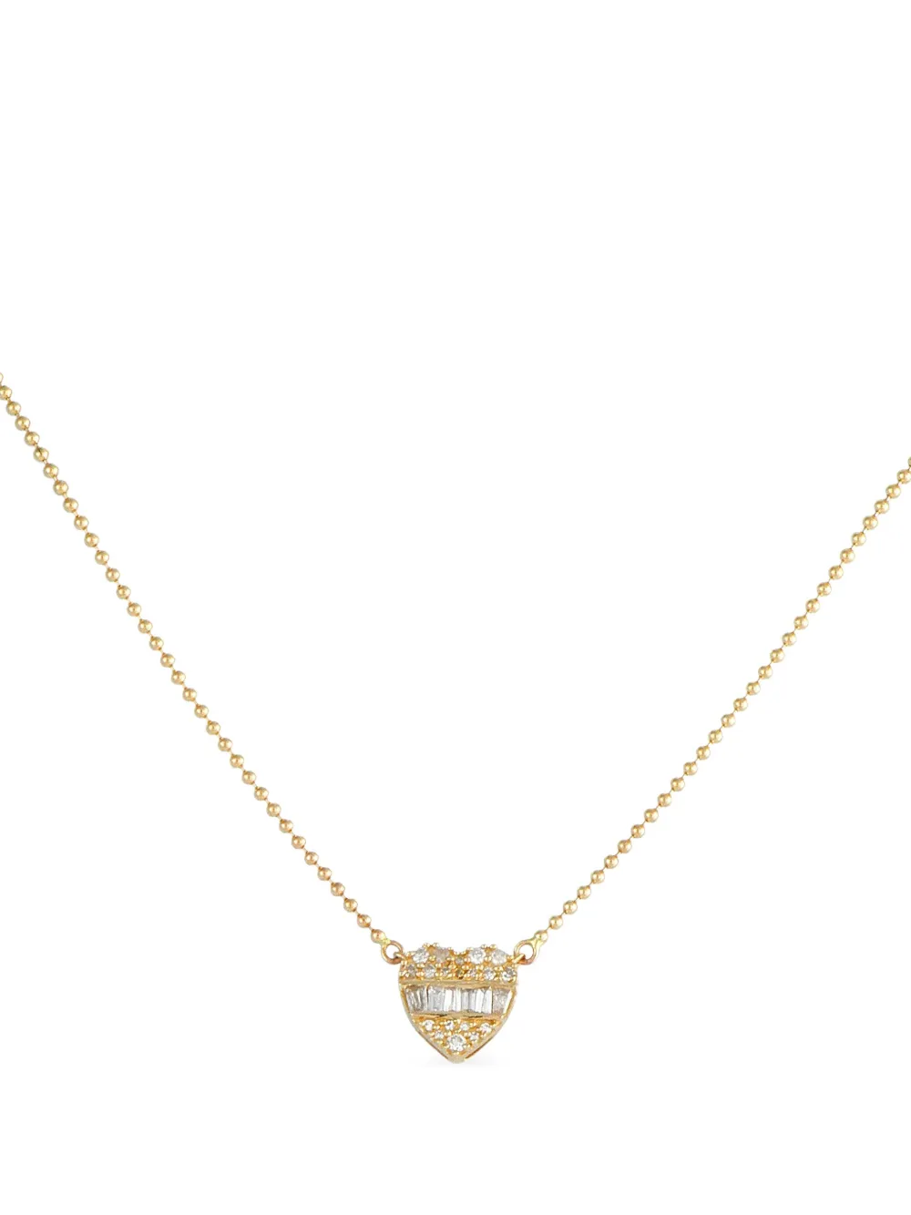 LB Exclusive 14K yellow gold Heart diamond necklace | Image 2