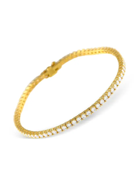LB Exclusive 14K yellow gold diamond tennis bracelet