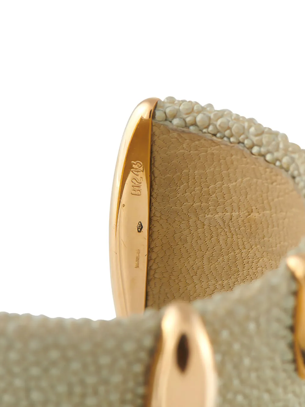 Pre-owned De Grisogono 18k Gold Galuchat Cuff Bracelet