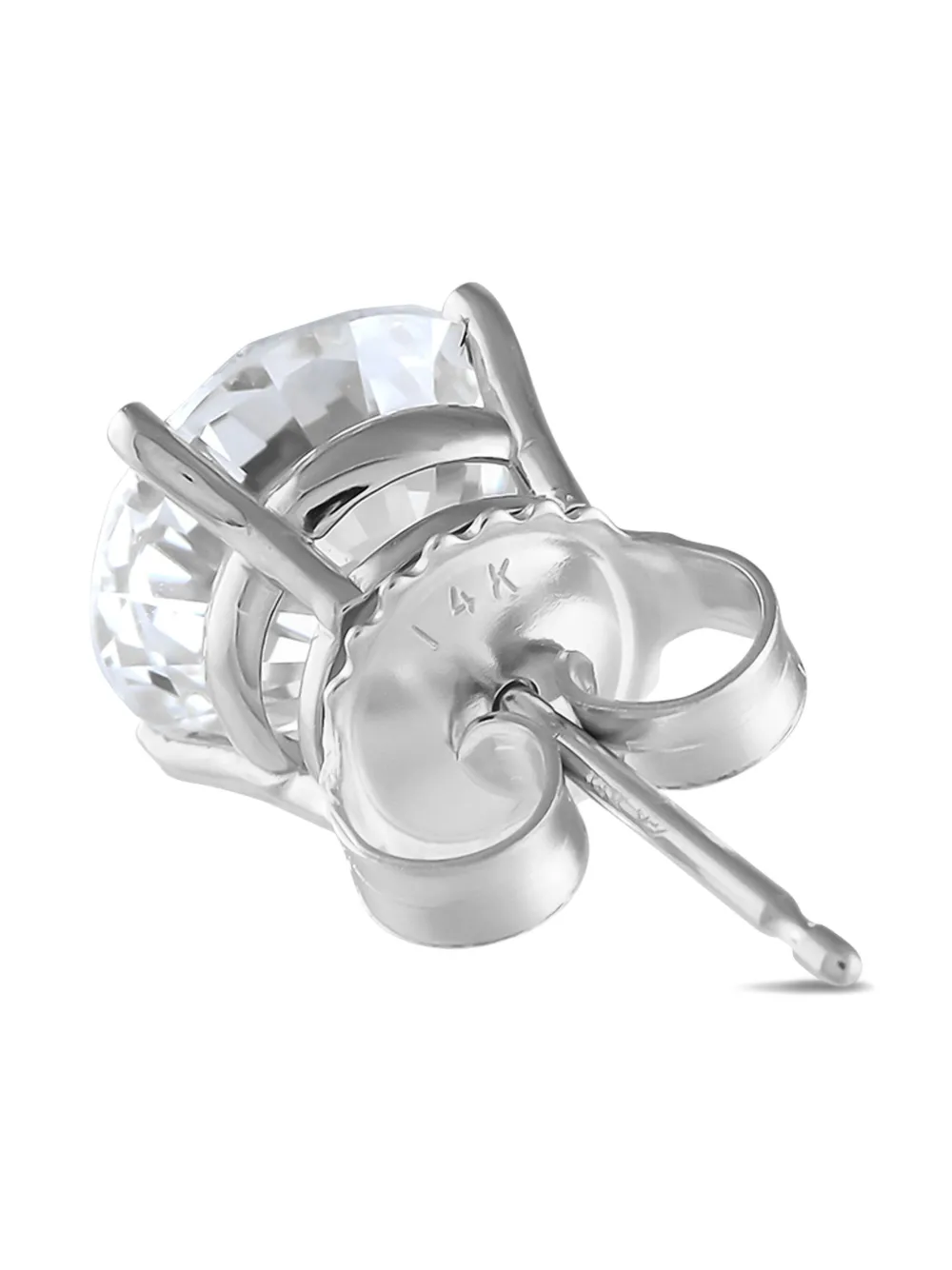 LB Exclusive 14kt white gold diamond stud earrings - シルバートーン LB Exclusive 14kt white gold diamond stud earrings - シルバートーン