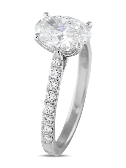 LB Exclusive 14K white gold diamond ring