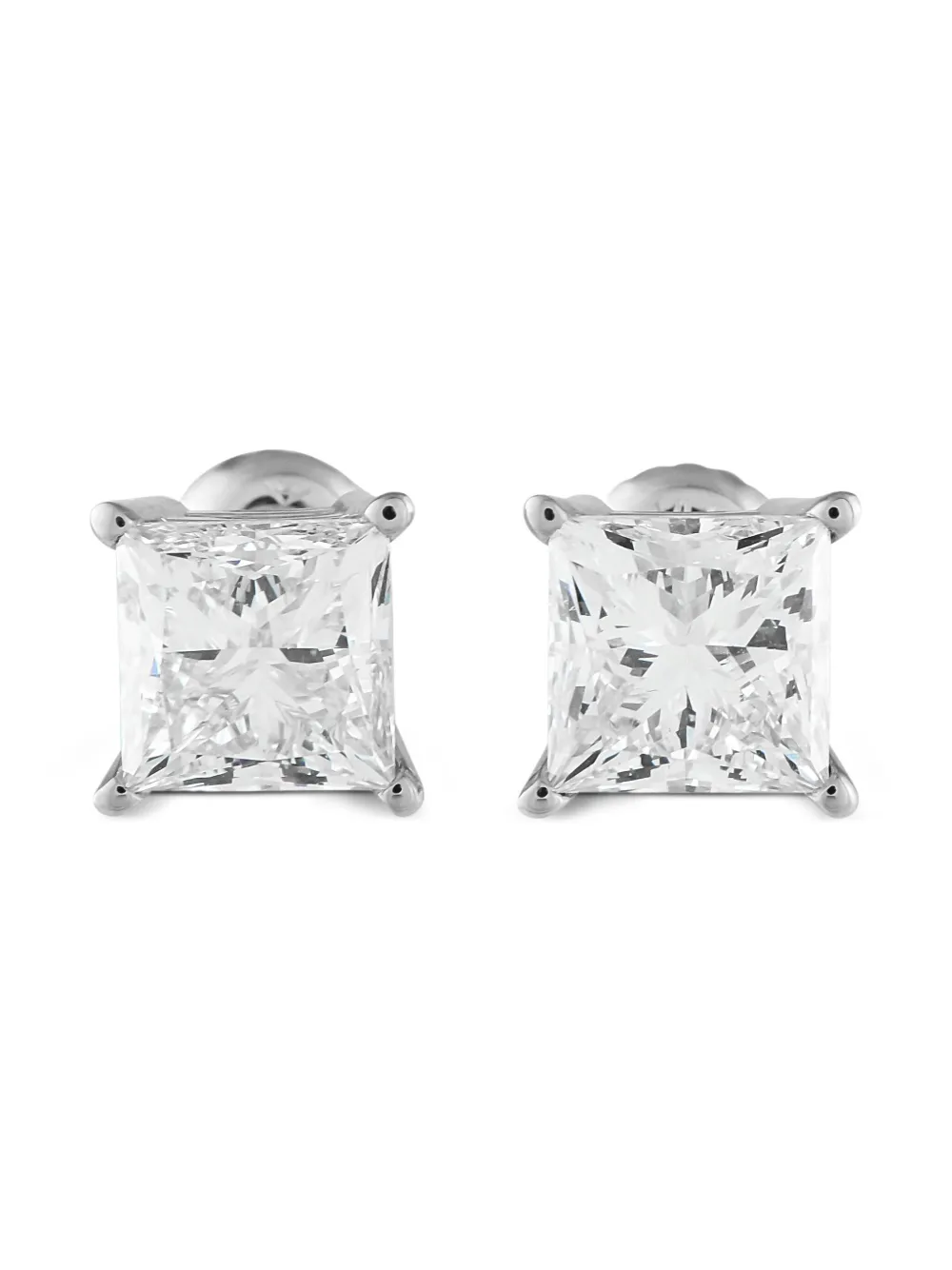 LB Exclusive 14K white gold diamond earrings | Image 2