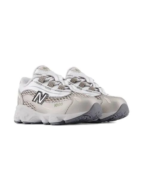 New Balance Kids 1000 Bungee Lace metallic-effect sneakers
