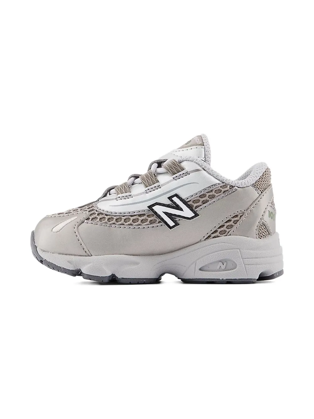 New Balance Kids 1000 Bungee Lace metallic-effect sneakers Grey
