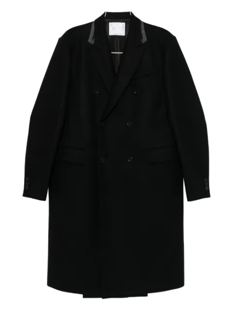 sacai double-breasted coat