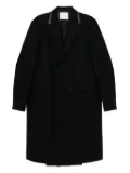 sacai double-breasted coat - Black
