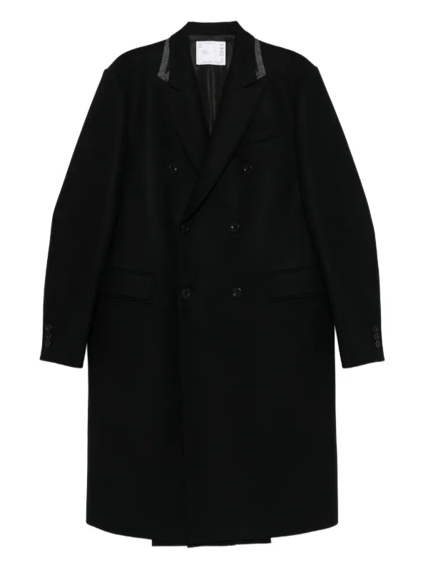 sacai　サカイ　ノースリーブ　チェスターコート　ブラック黒 sacai（サカイ）チェスターコート 黒 サイズ:3(L位) メンズ