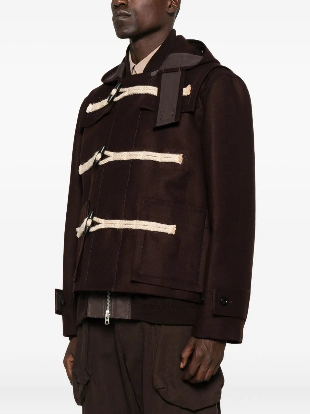 sacai Jack met capuchon Bruin