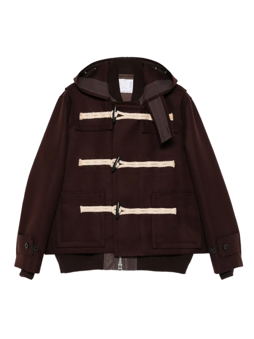 Sacai Jack met capuchon Bruin