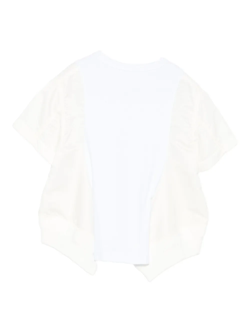 Sacai Top met korte mouwen en knoopdetails - Wit