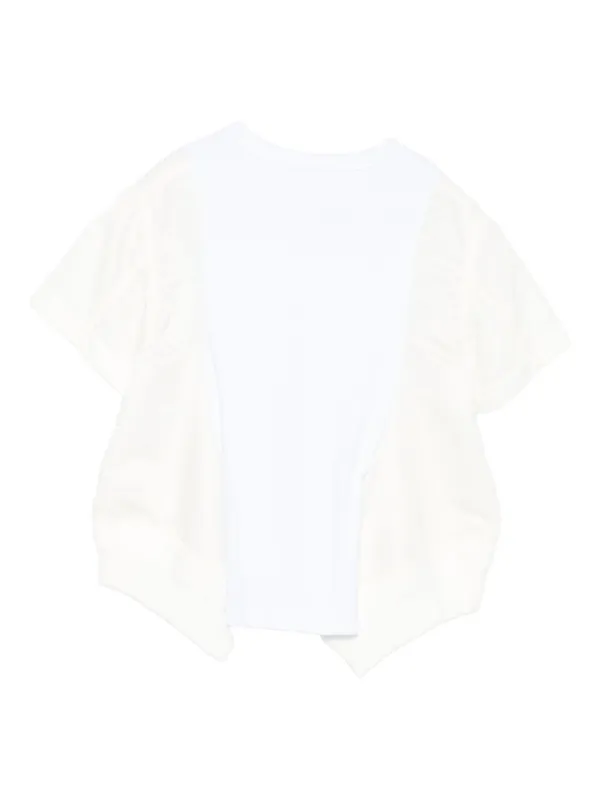 Sacai button-detailed short-sleeved Top | White | FARFETCH