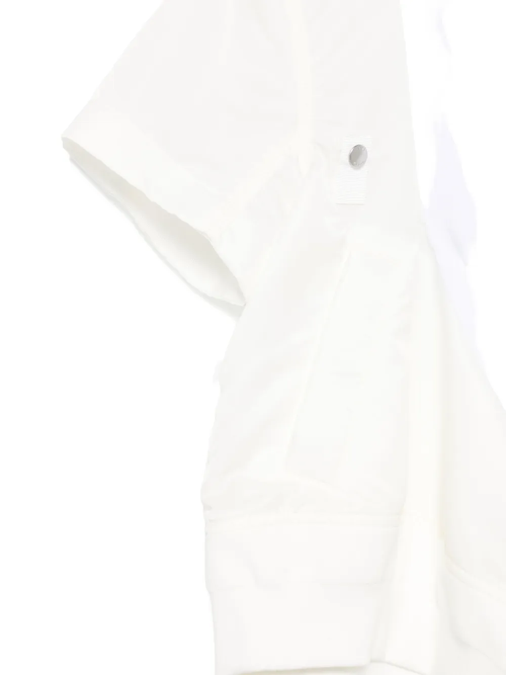 Sacai Button-detailed Short-sleeved Top In Multi