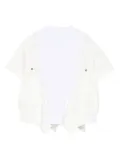 sacai button-detailed short-sleeved top - White