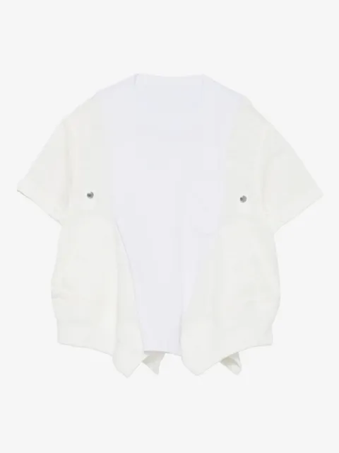 sacai Top met korte mouwen en knoopdetails