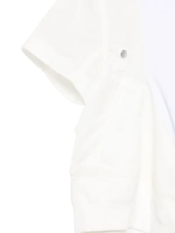 Sacai button-detailed short-sleeved Top | White | FARFETCH