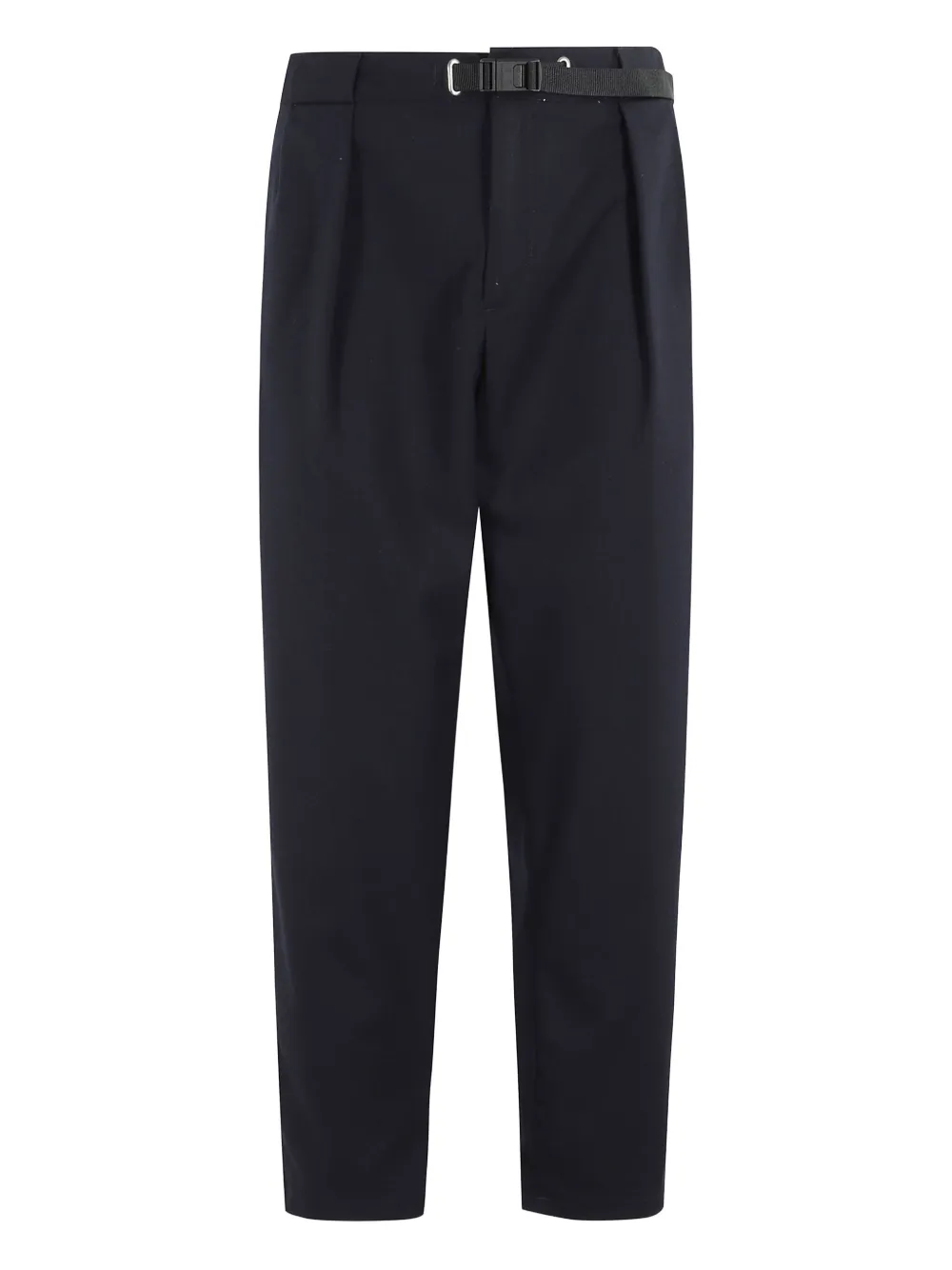 White Sand buckle-fastening pleated-front trousers Zwart