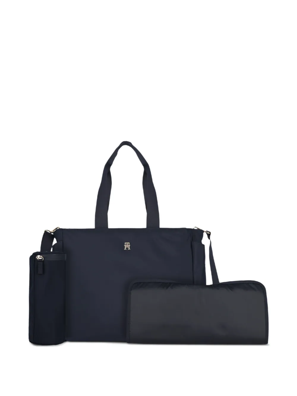 Tommy Hilfiger Junior Logo-plaque Changing Bag In Blue