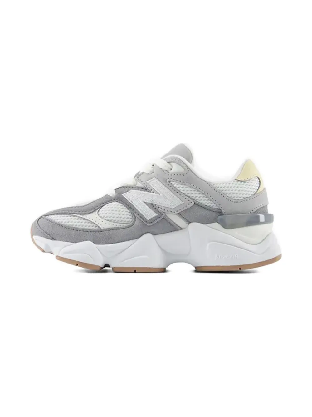 New Balance Kids 9060 mesh-panelled leather sneakers Silver