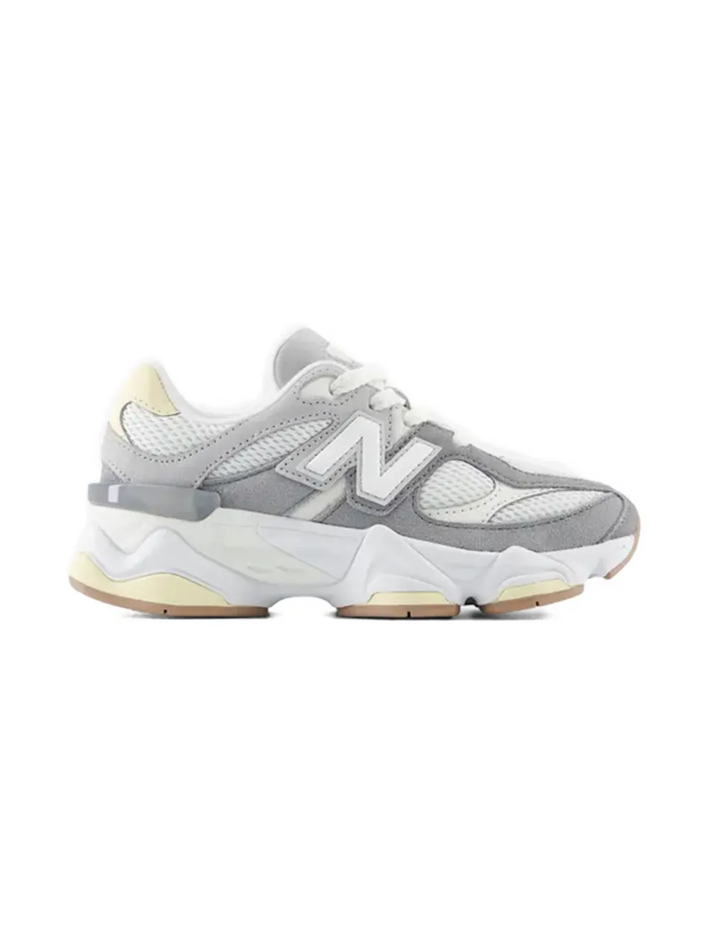 New Balance Kids 9060 mesh-panelled leather sneakers - Zilver